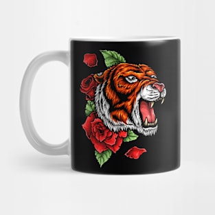 Tiger Roses Tattoo Mug